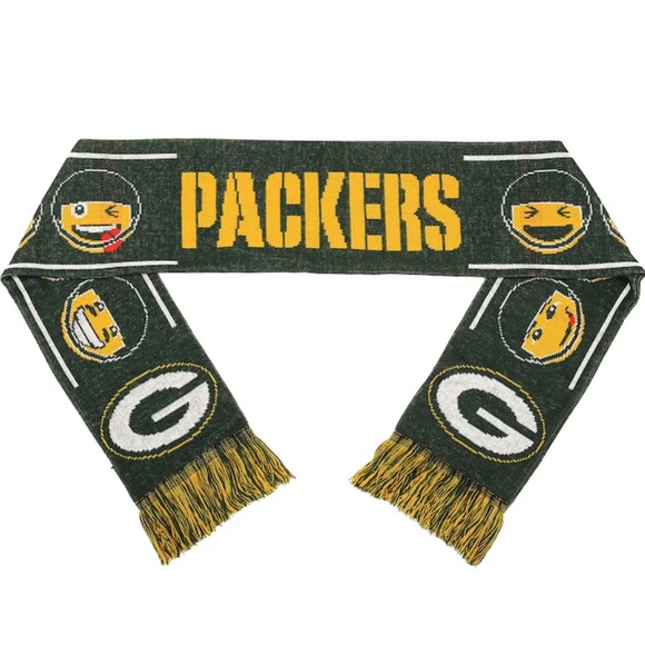 COPY - 🛍️ 2/$35 🛍️ NWT! Green Bay Packers Teamoji Acrylic Scarf - Picture 1 of 5